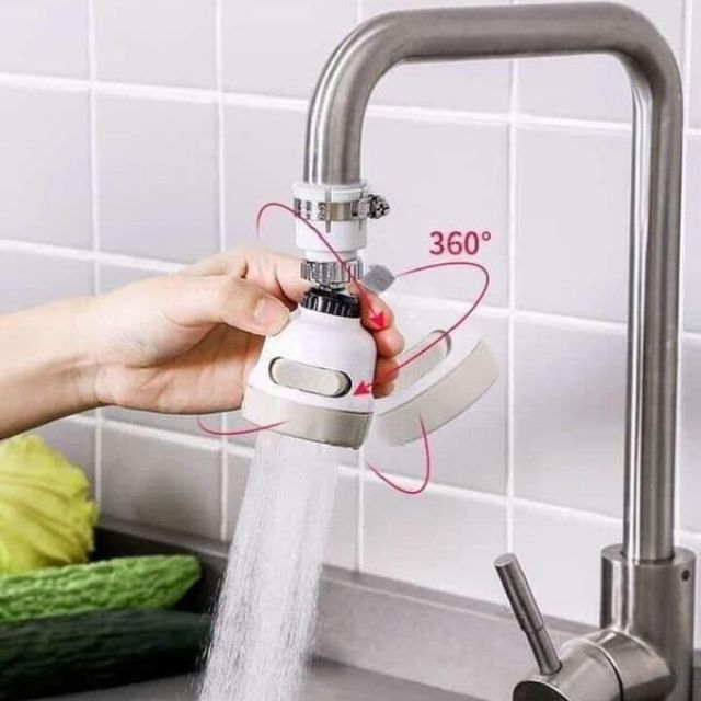 Đầu vòi rửa chén tăng áp xoay 360°