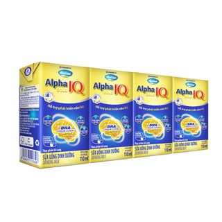 Sữa bột pha sẵn dielac alpha gold iq 110ml - lốc 4 hộp x 110ml