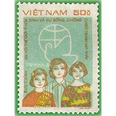 Tem sưu tập MS 432 Tem Việt Nam Đại hội Thế giới vì hòa bình và sự sống Pra-ha 83 1984 ( 4 tem )