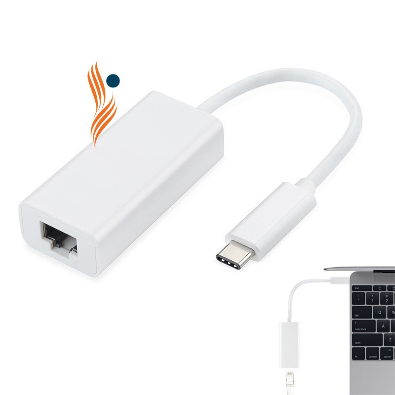 Cáp chuyển đổi USB-C / Type-C sang RJ45 Ethernet LAN cho MacBook & Type C
