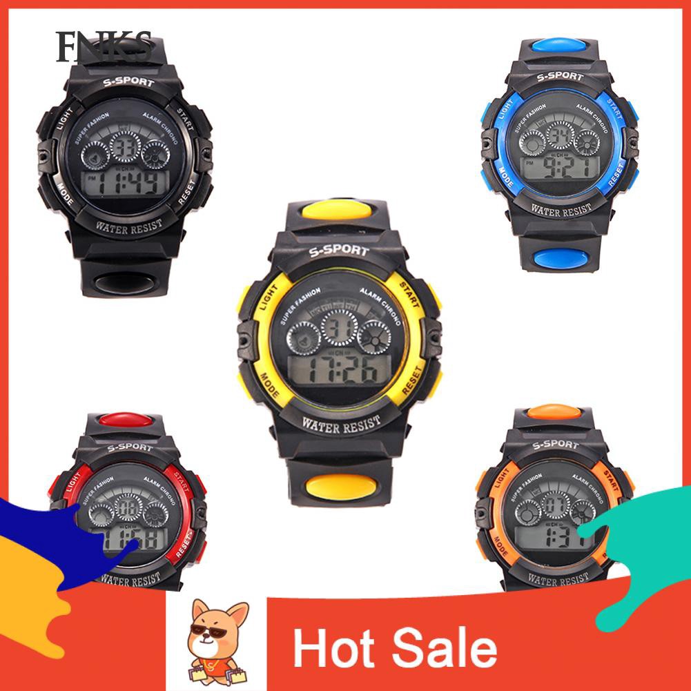 Đồng hồ thể thao chống nước có đèn LED kiểu dáng thời trang cho bé