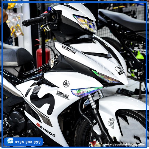 Tem Trùm Xe Exciter 150 🍀 FREESHIP 🍀 Trắng Đen Movista
