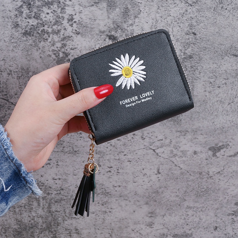 Ví Da Nhỏ Đựng Tiền Xu/Thẻ In Họa Tiết Dễ Thương Phong Cách Hàn Quốc Cho Nữ 020