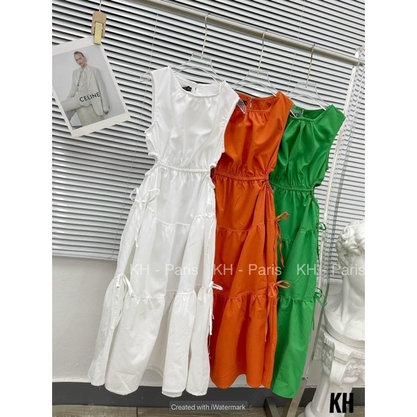 Váy Maxi Thô 3 Tầng Khoét Eo Sexy Có Ảnh Thật Kèm Video