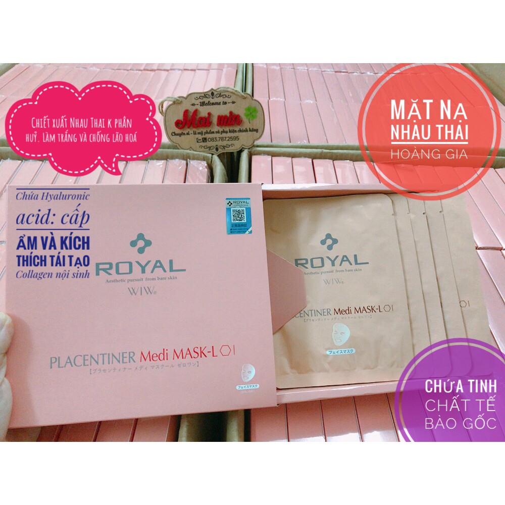 Sale - [TÁCH BÁN LẺ 1 MIÊNG] MẶT NẠ NHAU THAI ROYAL PLACENTINER Medi MASK-LOI sản phẩm y hình