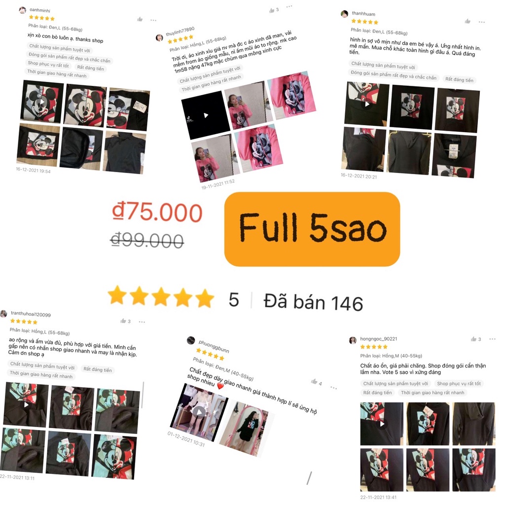 (Mẫu Mới 2021) Áo Hoodie Chuột Mickey  Có Mũ Nam Nữ Chất Nỉ Bông Dày Dặn Form Rộng Unisex- Áo Nỉ Nam Nữ Ulzzang | BigBuy360 - bigbuy360.vn