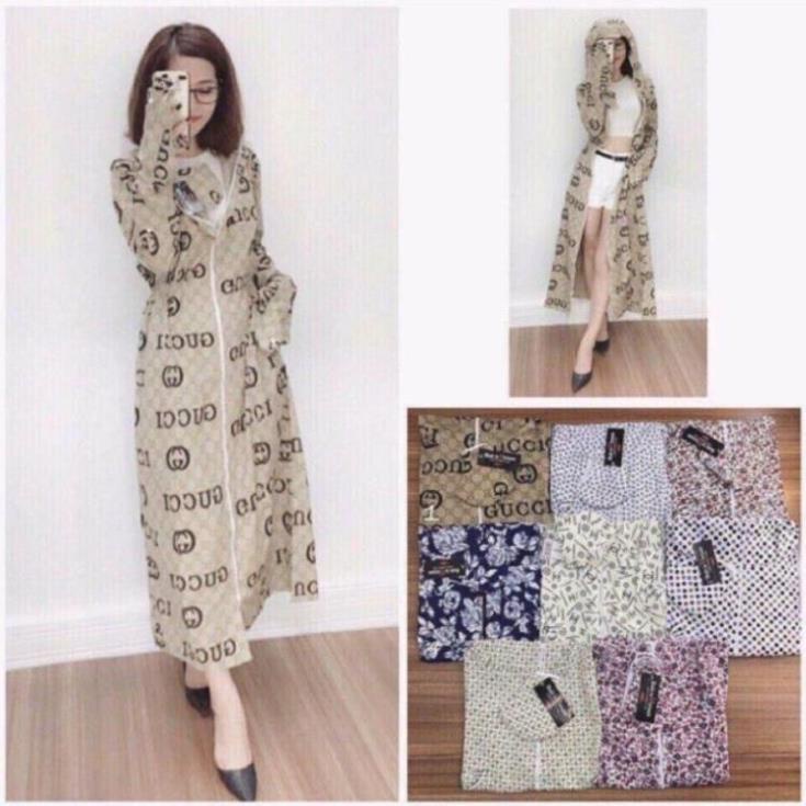 Áo Chống Nắng Toàn Thân Vải Thô Kate Chống Tia UV Dáng Dài 2 Lớp Mặc Được 2 Mặt * ! 📸