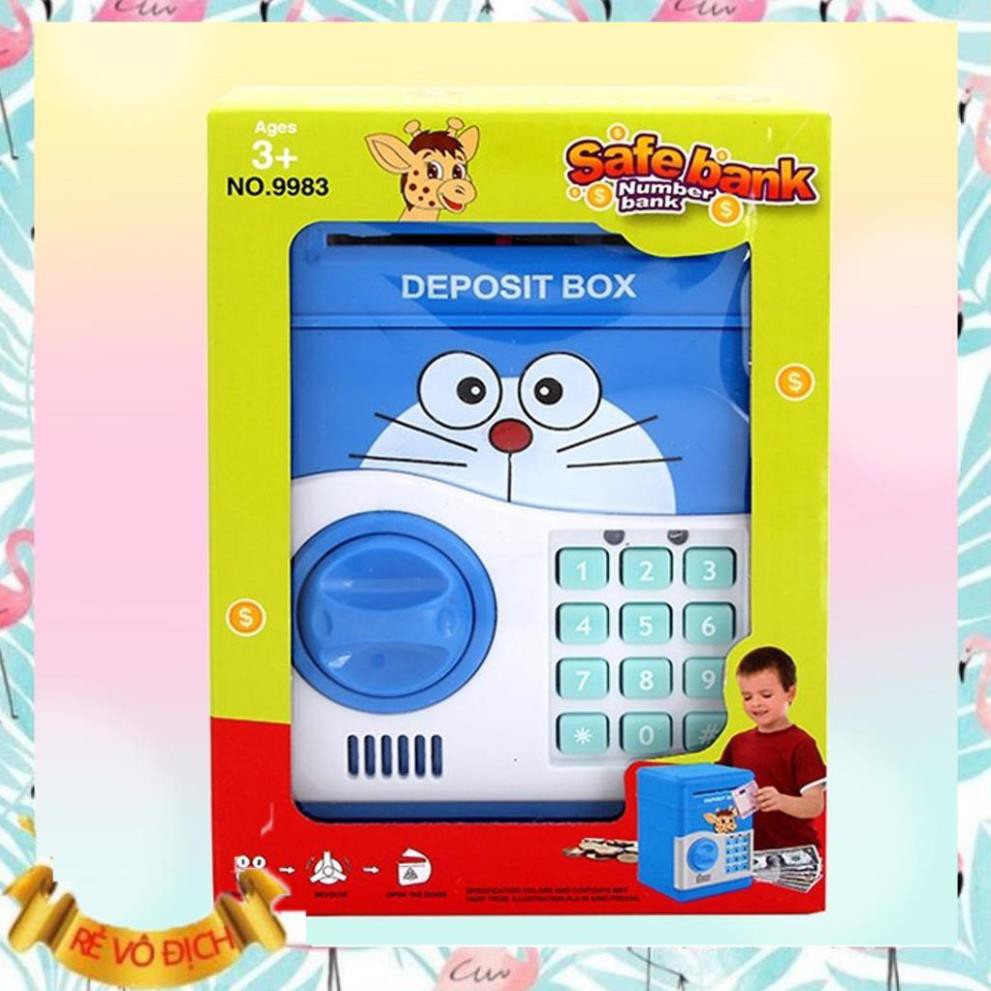 XẢ NHANH Két sắt Mini Hình doreamon kitty minion size lớn an toàn dễ sử dụng