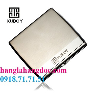 Hộp thuốc lá inox 430 Kuboy KC2-09 mạ chrome (20 điếu)