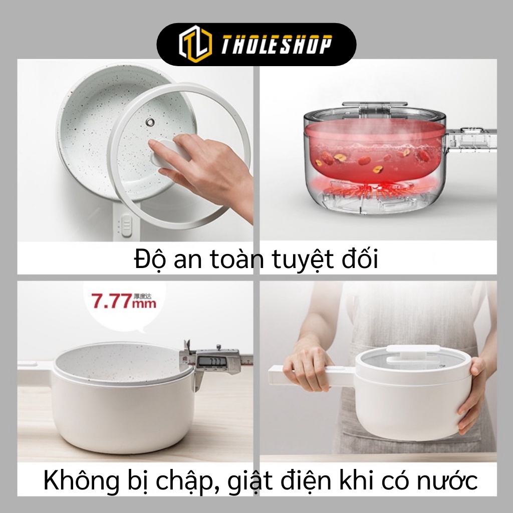 [SGD] Nồi Điện Đa Năng - Nồi Nấu Lẩu, Nấu Mì, Rán, Hấp Mini OLAYKS, Dung Tích 2L 9597