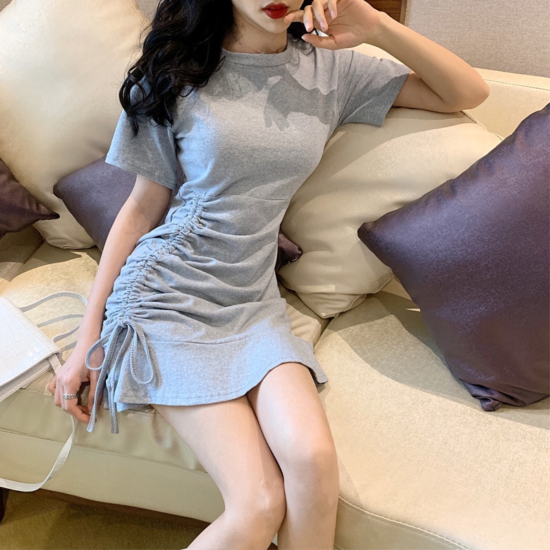Short sleeve sexy women dress Korean fashion casual High waist skirt | BigBuy360 - bigbuy360.vn