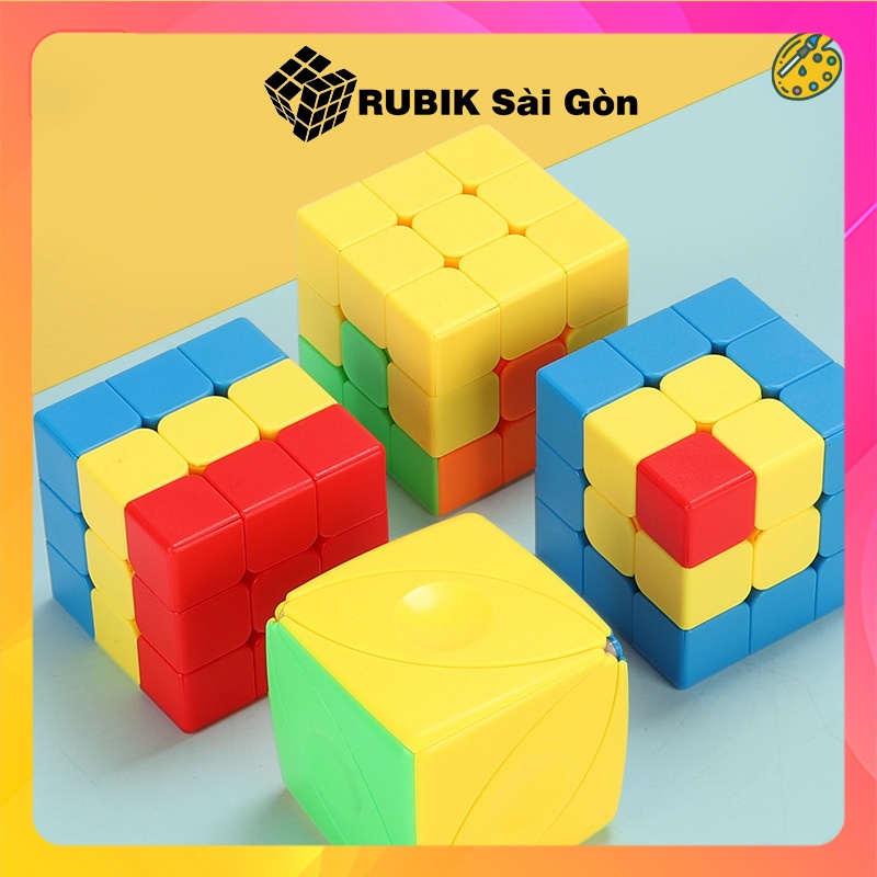 Rubik Biến Thể Unicorn Fantastic Gear Sandwich 3x3 Cao Cấp Rubic Bump Man Sáng Tạo Dùng Để Dạy Học Cho Người Mới Chơi