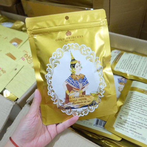 Miếng Dán Thải Độc Bàn Chân GOLD PRINCESS Royal Thái Lan