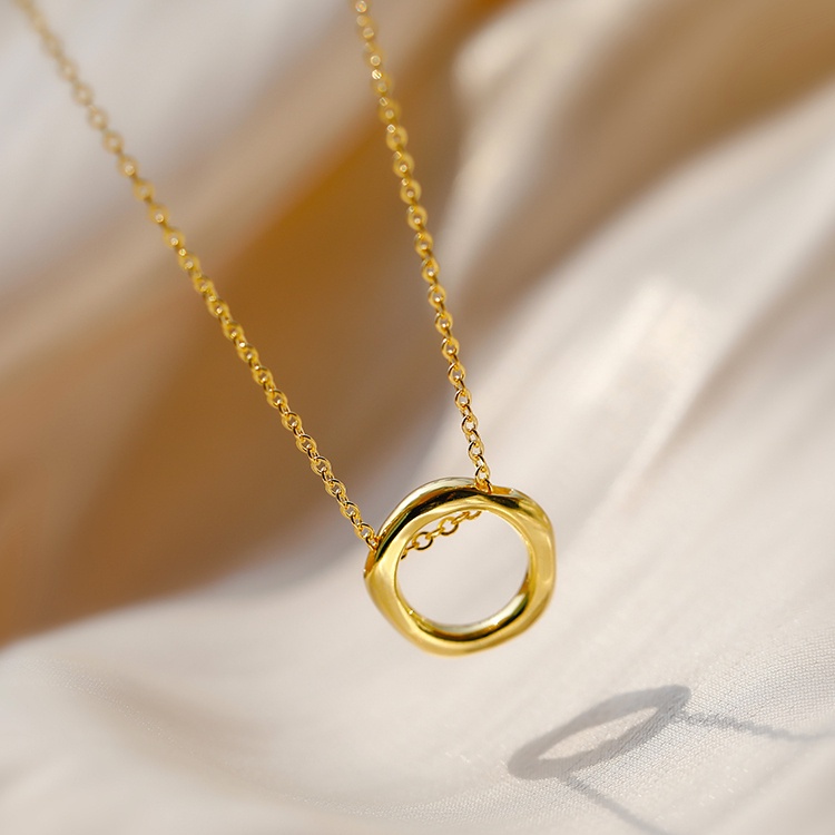 Dây Chuyền Mặt Nhẫn Đơn Giản Phong Cách Hàn Quốc Cho Nữ