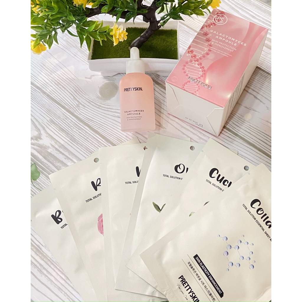 Mặt Nạ Giấy PRETTY SKIN Dưỡng Da Hàn Quốc PRETTYSKIN Total Solution Essential Sheet Mask 23ml - vibesvietnam