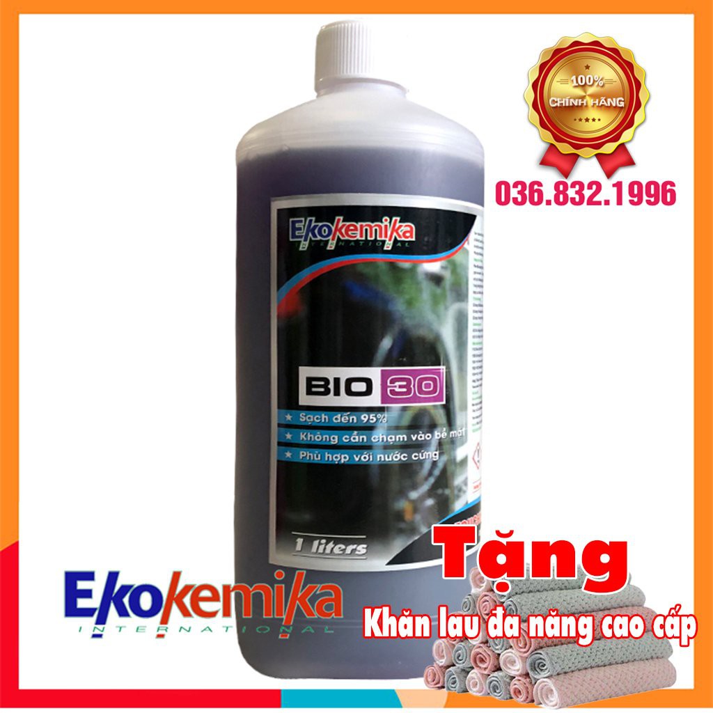 Dung dịch rửa xe không chạm EKOKEMIKA BIO 30 -1L TẶNG 1 KHĂN LAU ĐA NĂNG