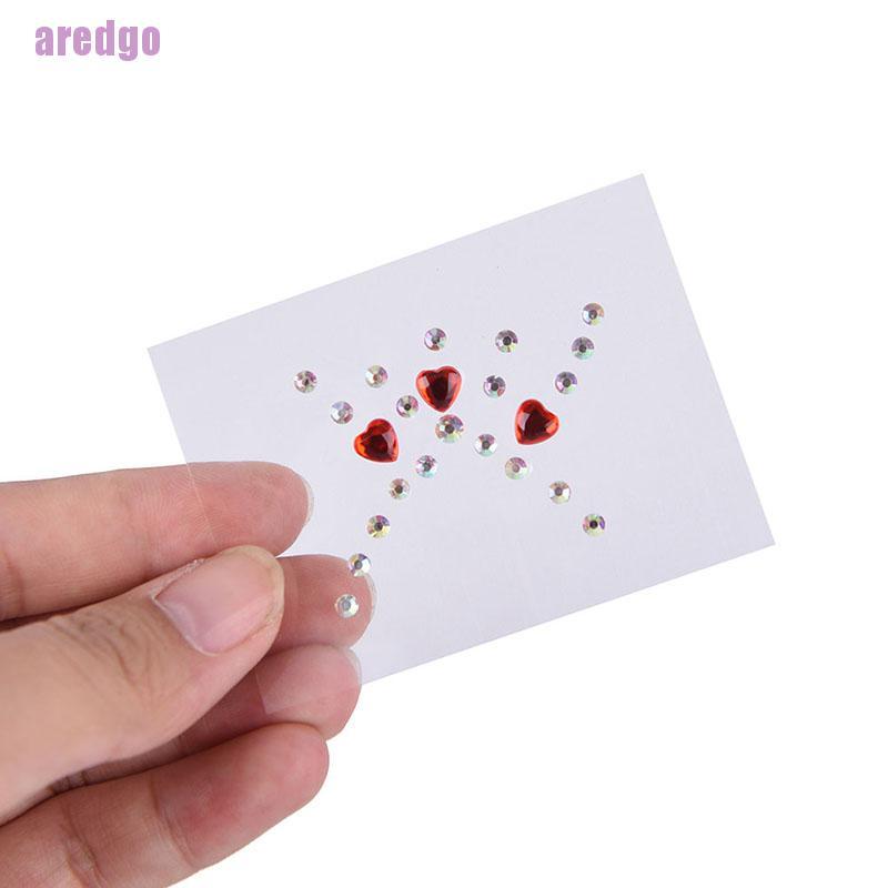 (Hàng Mới Về) Nhãn Dán Kim Cương Giả Lấp Lánh Trang Điểm Mắt Thời Trang