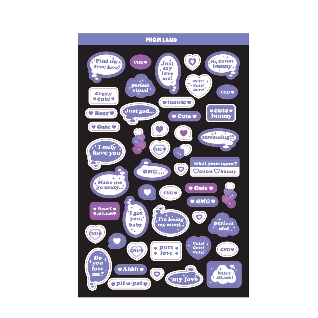 Peach 1Pcs Ins English chat dialogue stickers Journal Scrapbook Decor Sticker