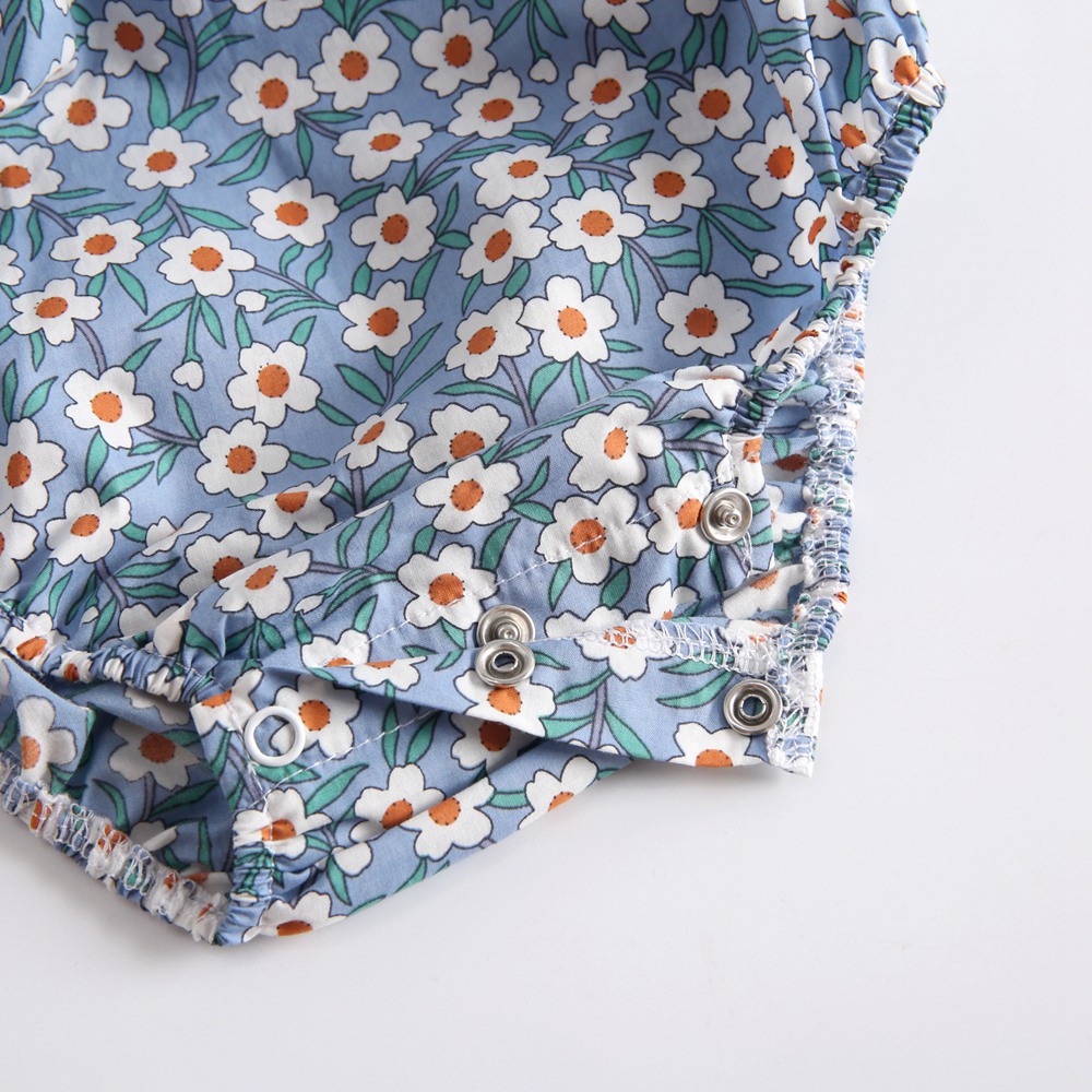 Áo liền quần Sanlutoz họa tiết hoa phong cách mùa hè cho bé gái