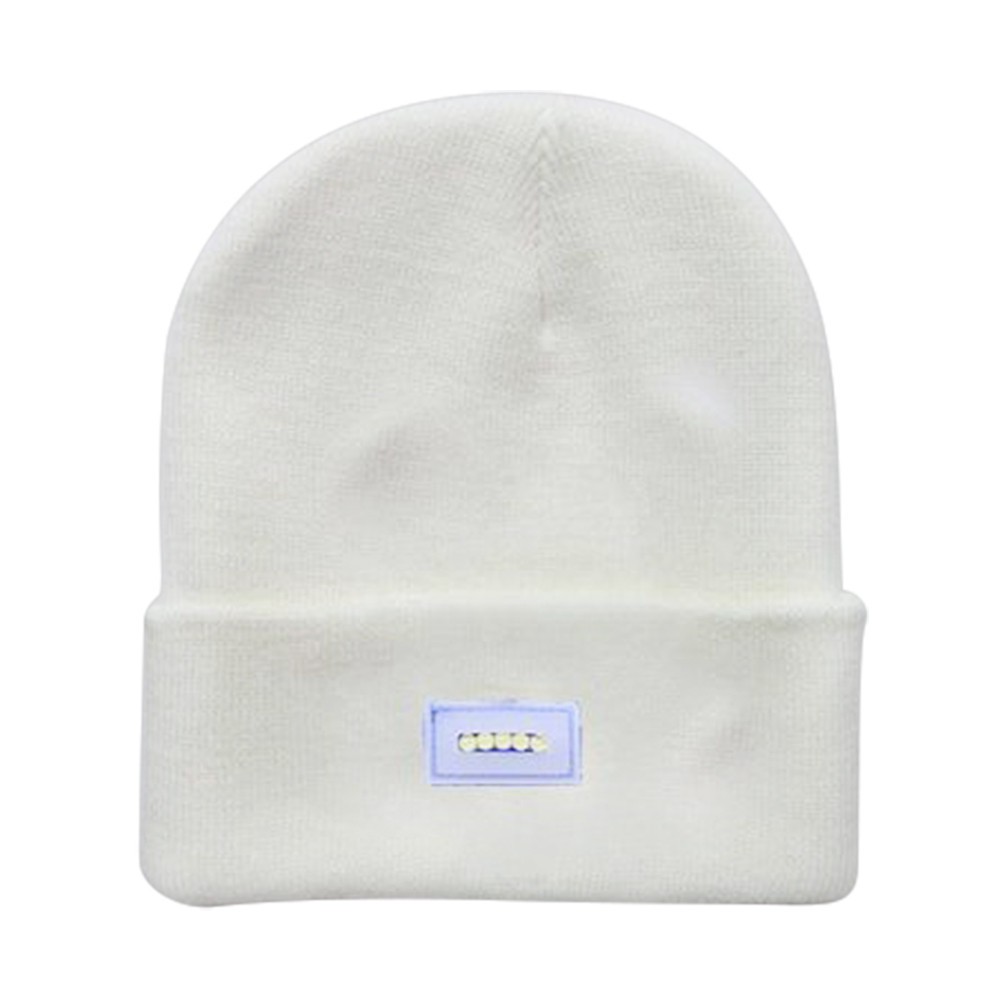 Nón Beanie đan len có đèn LED dùng tiện dụng săn bắt/ dã ngoại