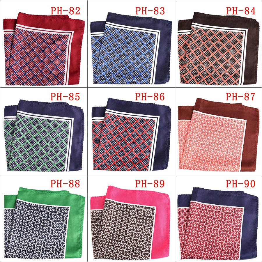 Hot!!!! Khăn Tay Vuông Cỡ Lớn 33X33Cm Họa Tiết Sọc Caro & Sợi Carbon Trang Phục Tiệc Cưới Cho Nam
