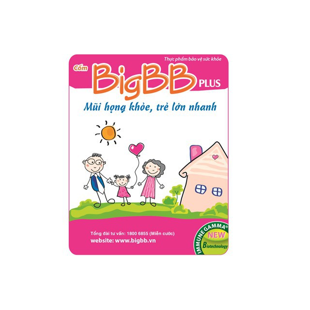 Cốm BigBB Plus Hồng - Mũi họng khỏe -  trẻ lớn nhanh H177