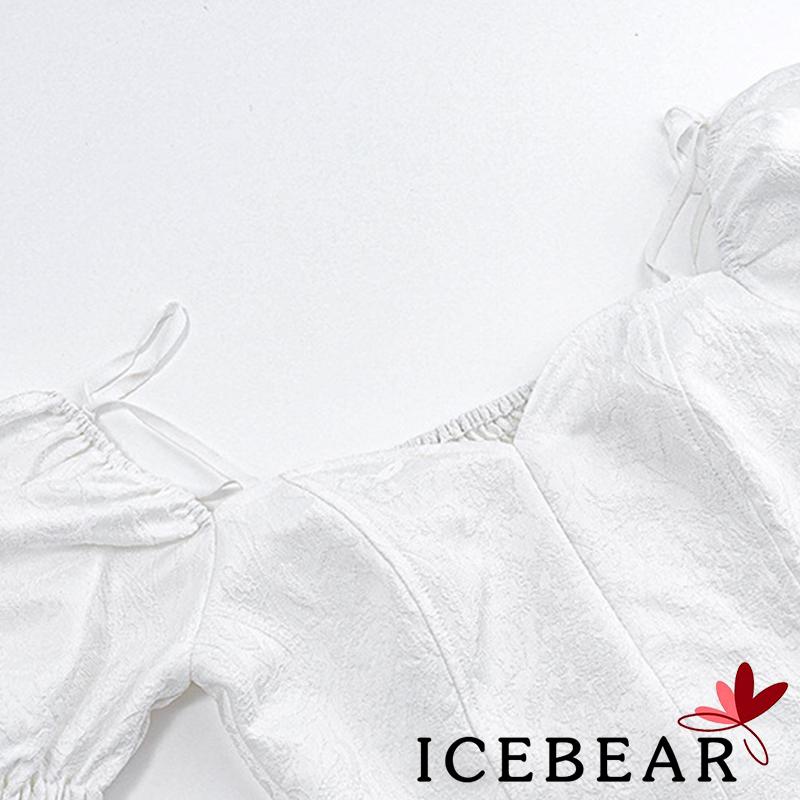 Áo Croptop Tay Phồng Ngắn Cổ Buộc Dây Thời Trang Quyến Rũ Cho Nữ