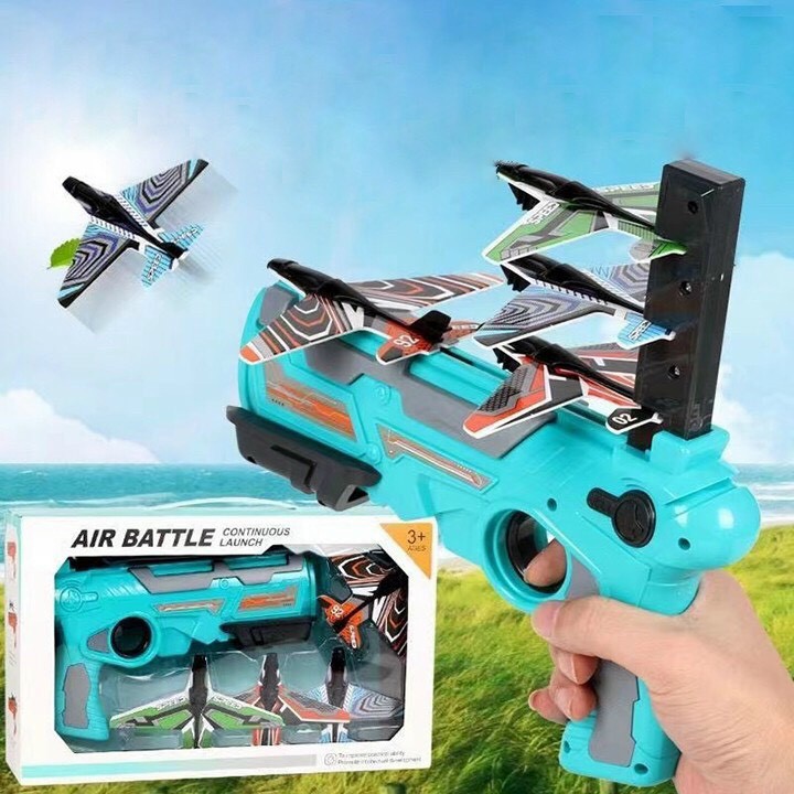 Súng Bắn Máy Bay Air Battle Cho Bé, Đồ Chơi Phóng Máy Bay Lượn Mô Hình Trẻ Em,đồ chơi hè cho bé