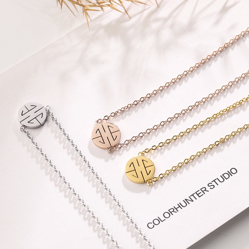 Dây chuyền vòng cổ nữ titan chữ thọ X8-408A - CAM KẾT KHÔNG GỈ, KHÔNG BAY MÀU - BẢO HÀNH 12 THÁNG