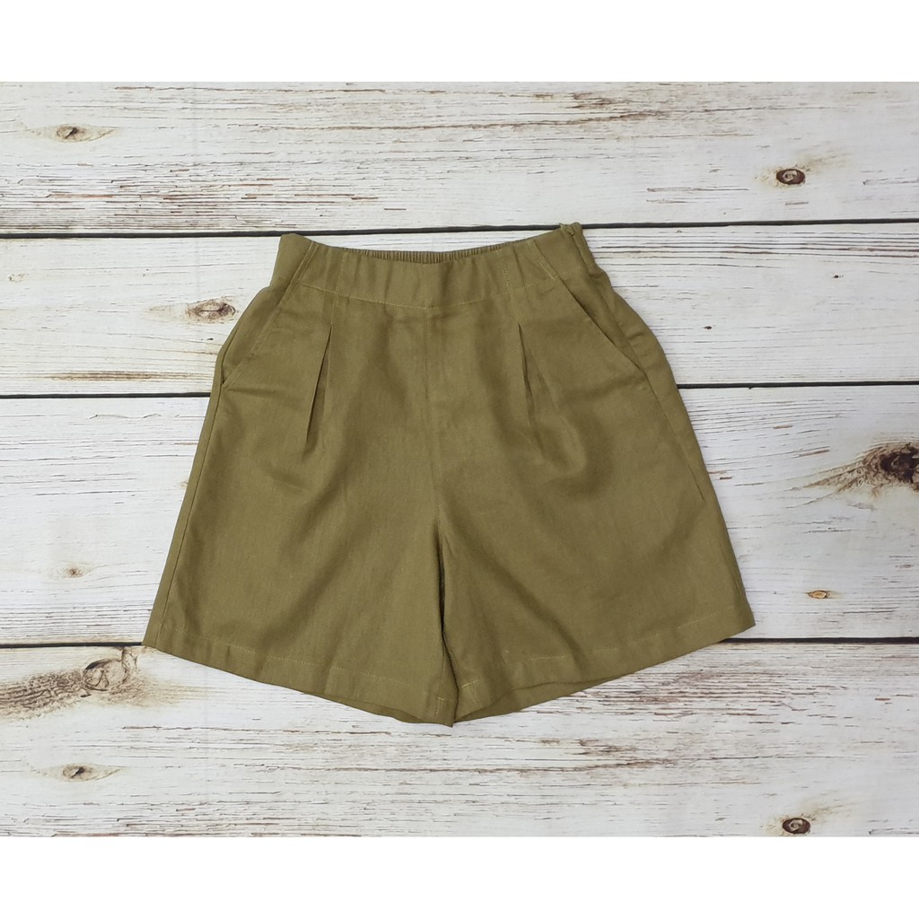 Quần Short Nữ  GHP-GARMENT Linen Kiểu Lưng Thun Dây Kéo Hông 5820 (SALE) | BigBuy360 - bigbuy360.vn
