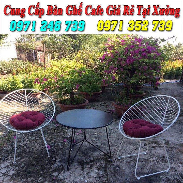 Bộ bàn ghế cafe sắt mỹ nghệ cao cấp