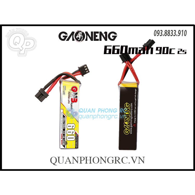 Pin GNB 660mAh 2S 90C 7.6V LiHV Battery