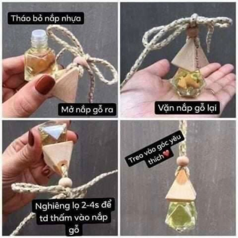 Tinh dầu nước hoa treo xe,treo phòng ngủ thơm cực lâu