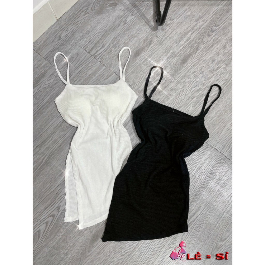 Áo nữ kiểu 2 dây đẹp cotton borip xịn form dài xẻ tà cực dễ thương mẫu mới thời trang 2021 phong cách Hàn- A6