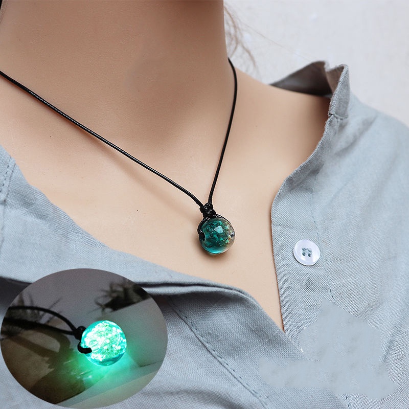 Vòng cổ GMAI chuỗi hạt thủy tinh phát sáng thời trang cho nữ