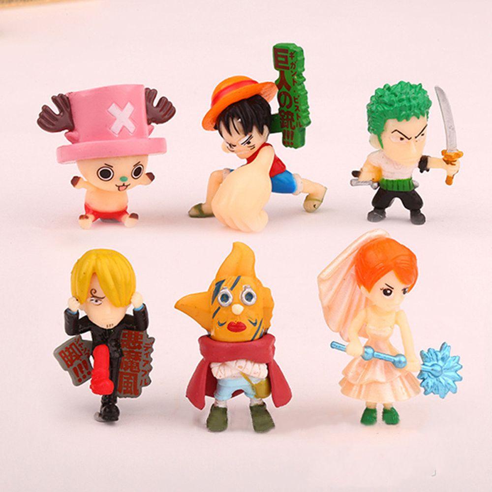 Set 6 Nhân Vật Phim Hoạt Hình One Piece Bằng PVC