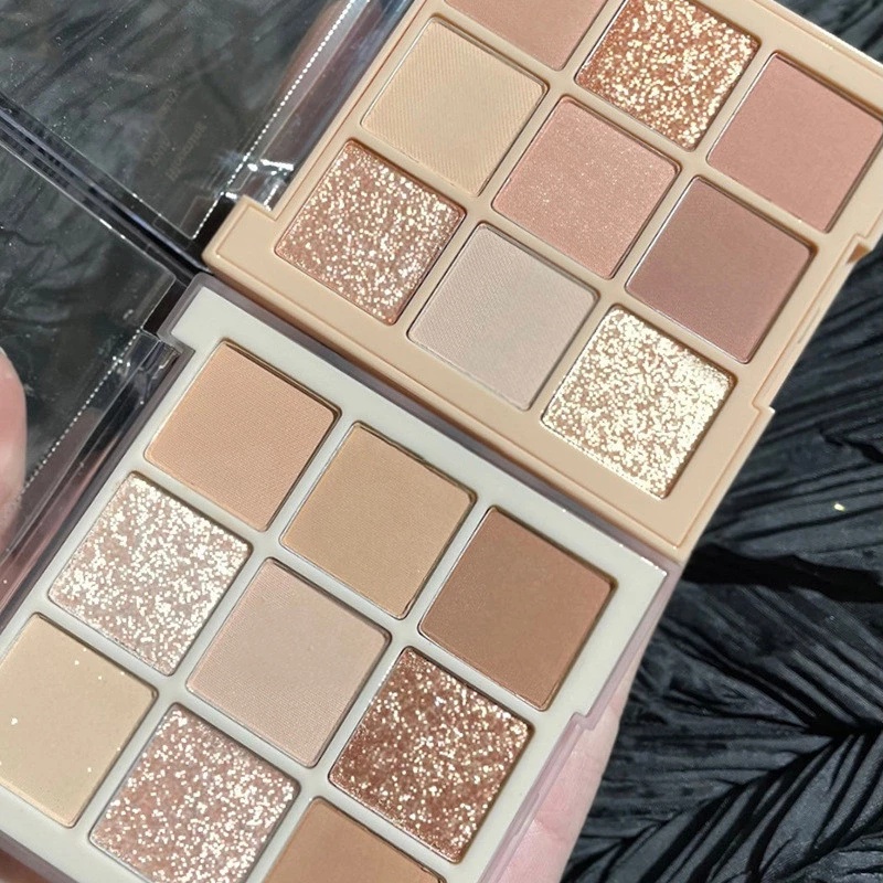 1 Bảng Phấn Mắt Màu Trà Sữa / Nude / Lì Ánh Nhũ Chống Nước