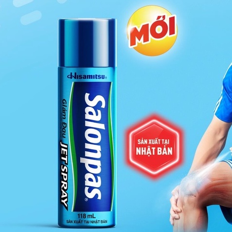 Xịt Salonpas Jet Spray ( mẫu mới) chai 118ml