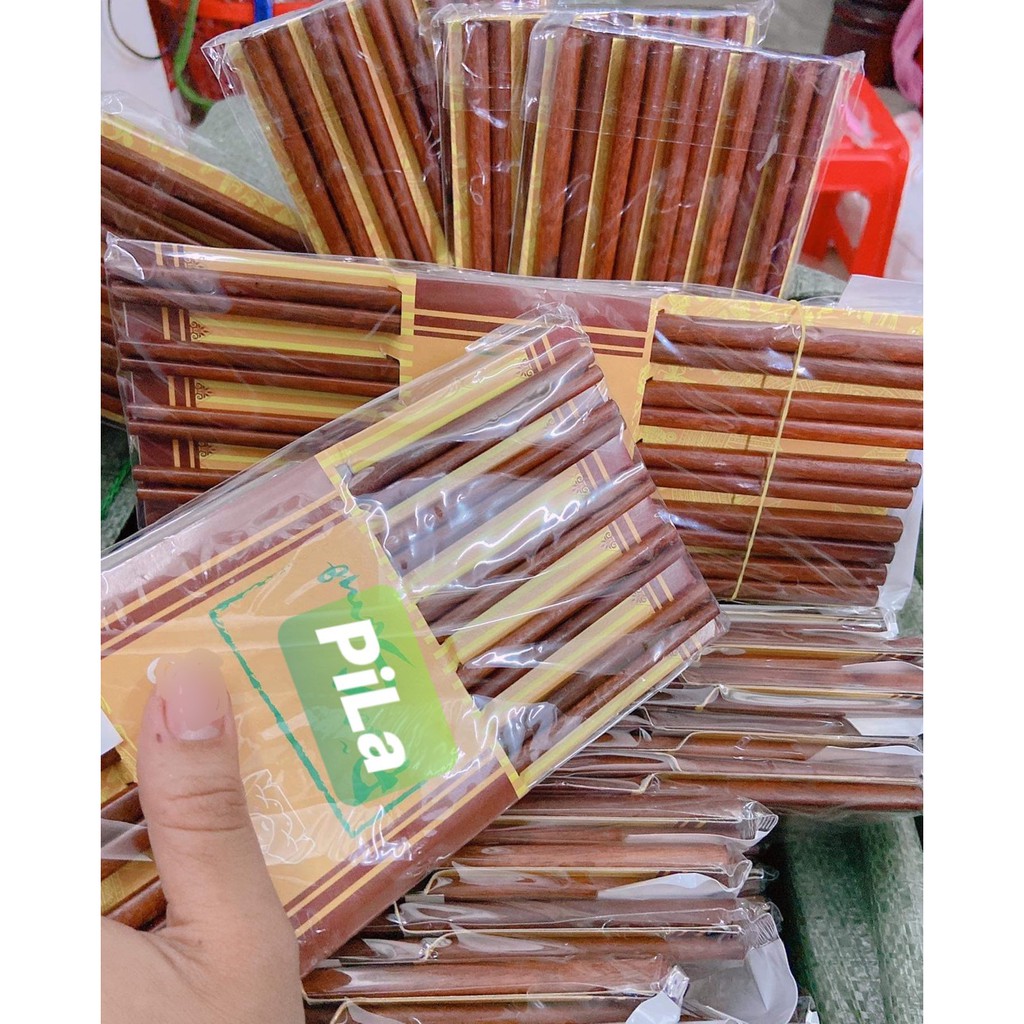 Combo 10 Đôi Đũa Gỗ Nâu Căm Xe Chắc Chắn