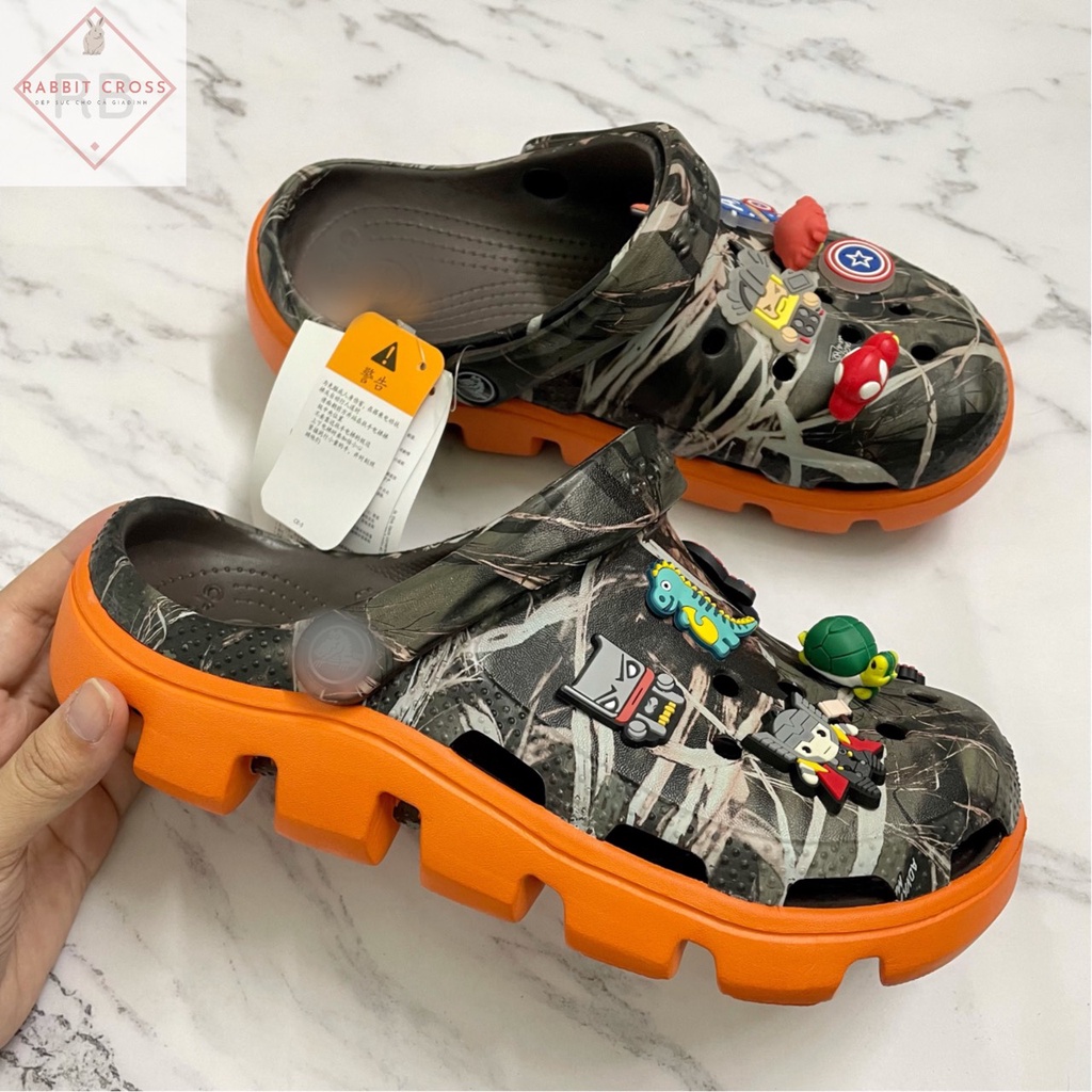 [Tặng 12 Jbitz] Dép Sục Cross Cá Camo Vảy Sơn Nhiều Màu