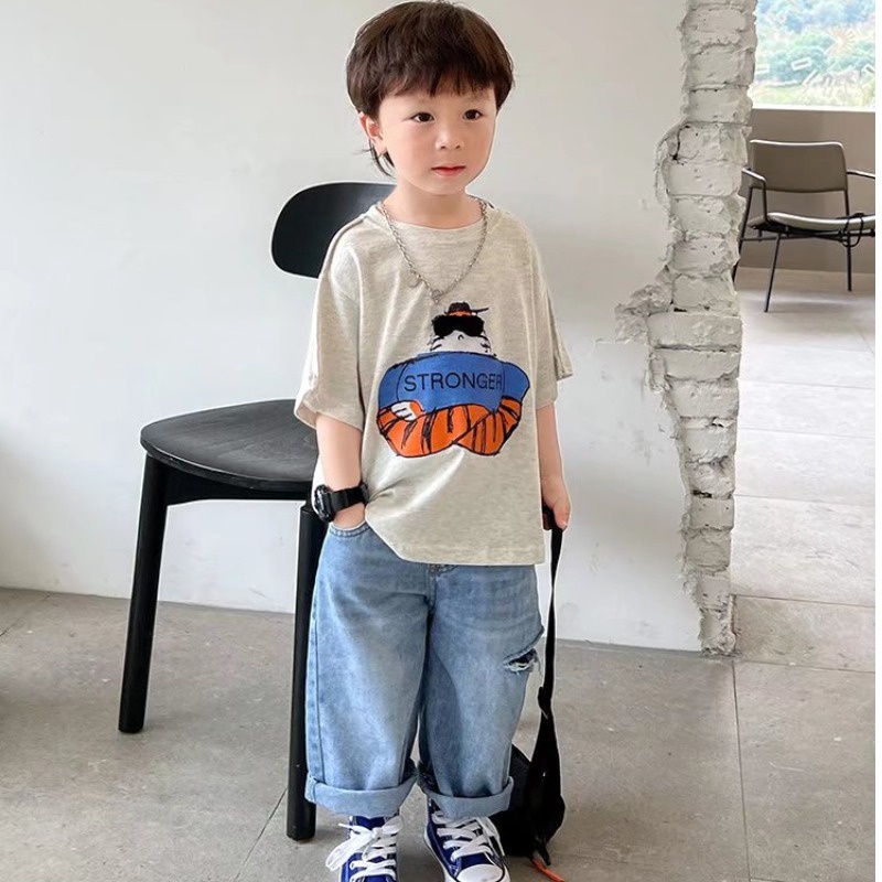 Quần Jeans Rách Thời Trang Cho Bé Trai 3-15 Tuổi