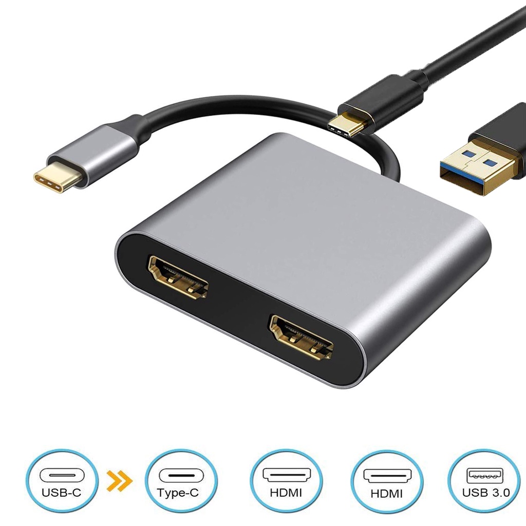 Hub USB Type-c ra cổng HDMI/ VGA/ USB và sạc hỗ trợ Dex, Macbook, Dell XPS - UHV41160