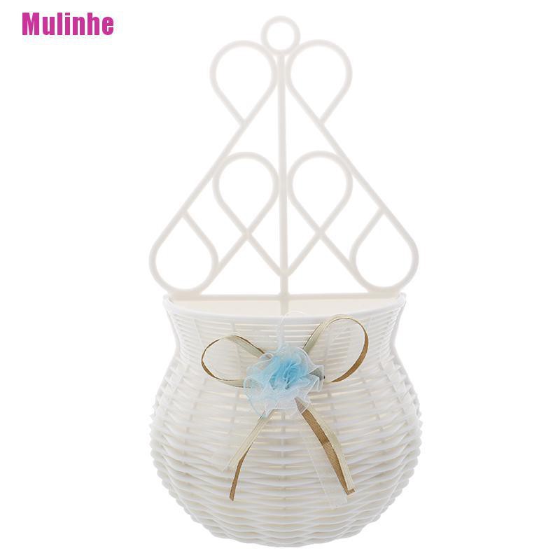 Giỏ hoa treo tường dùng trang trí sân vườn DIY độc đáo