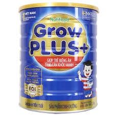 Sữa Bột Nutifood Grow Plus+ TCKM Xanh - Hộp 900g-1,5kg