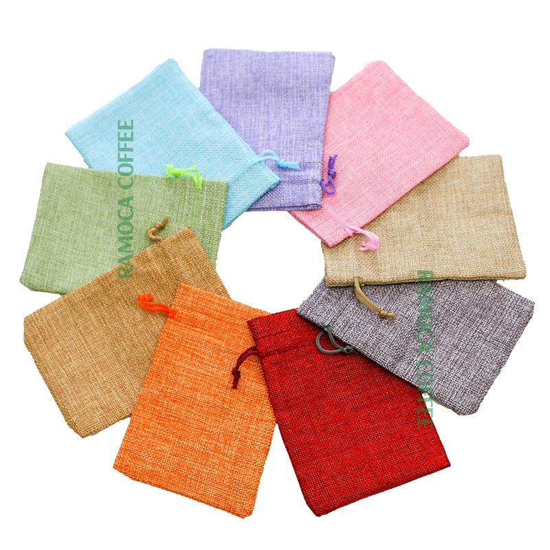 Túi vải đay dây rút size L 10 x 14 cm nhiều màu II đựng quà cưới II làm vỏ túi thơm II hàng may cao cấp