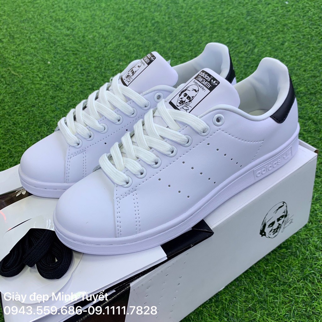 Giày Stan_Smith_Gót Đen full phụ kiện Sneaker Nam Nữ chất lượng cao, giá rẻ tốt nhất thị trường toàn quốc Việt Nam