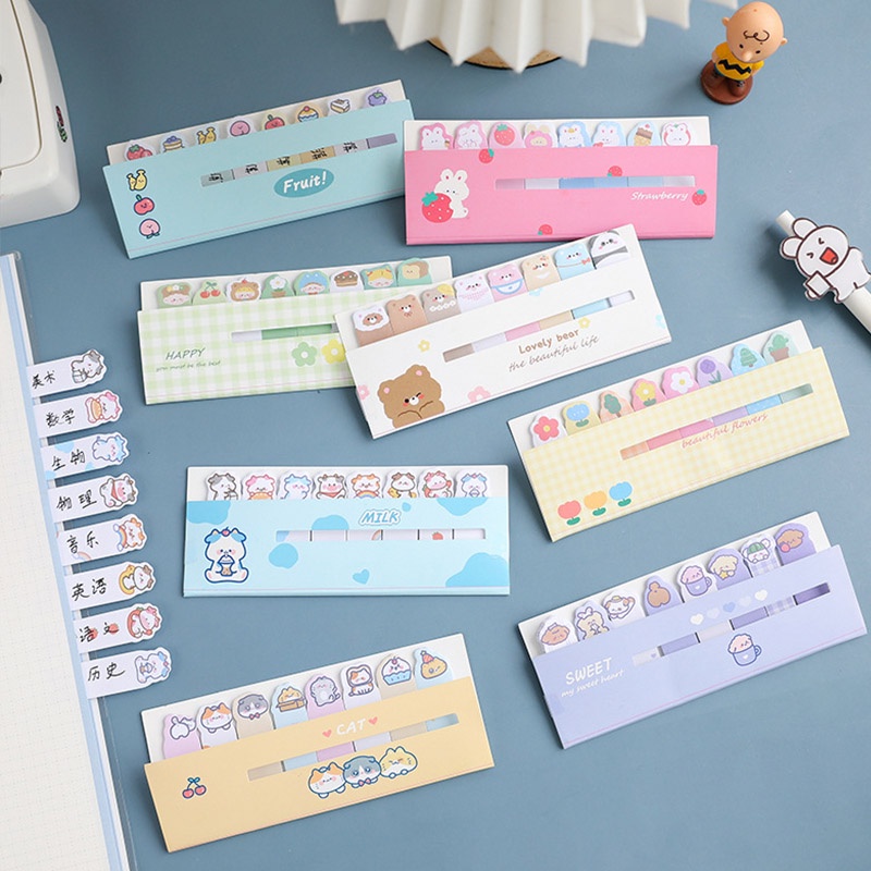 Set 120 giấy ghi chú họa tiết hoạt hình xinh xắn
