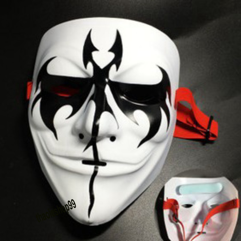 Mặt nạ hacker hóa trang anonymous -Mặt nạ mũi tên sát thủ hàng đẹp - Mặt nạ halloween-