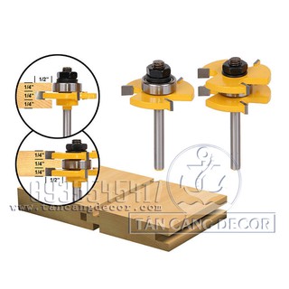 Bộ mũi phay ghép ván sàn cốt 6.35 mm