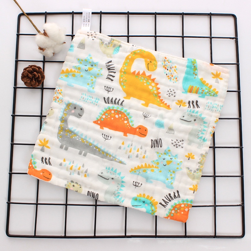 Khăn Ăn 100% Cotton 6 Lớp 25x25cm Cho Bé